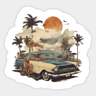 nothern exposure: 50s painting summer vibes Sticker